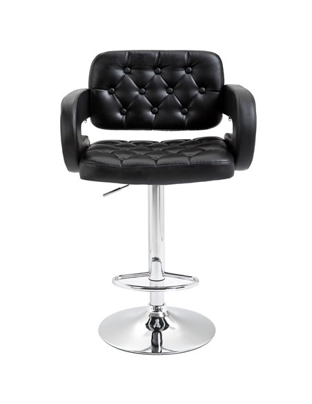 HOMCOM PU Leather Upholstered Swivel Bar Stool, Black 835-008V70BK - pic 62319 | FastDaddyshop