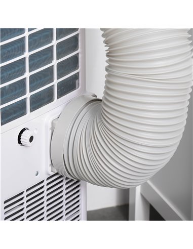 HOMCOM 5000 BTU 4-In-1 Compact Portable Mobile Air Conditioner Unit Cooling Dehumidifying Ventilating w/ Fan Remote LED 24hTimer