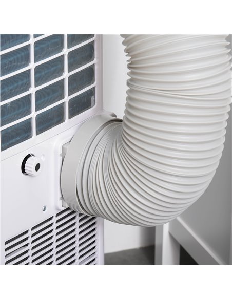 HOMCOM 5000 BTU 4-In-1 Compact Portable Mobile Air Conditioner Unit Cooling Dehumidifying Ventilating w/ Fan Remote LED 24hTimer - pic 62426 | FastDaddyshop