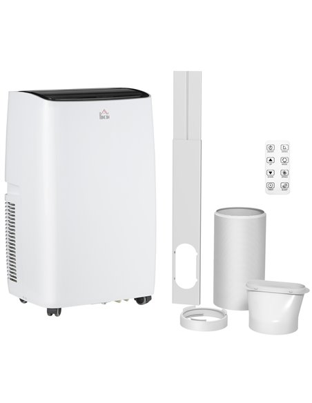 HOMCOM 14,000 BTU Portable Air Conditioner Dehumidifier, Cream White 823-042V70CW - pic 62436 | FastDaddyshop