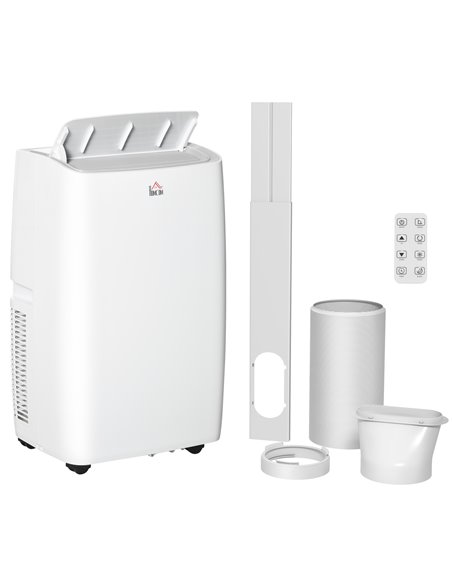 HOMCOM 12,000 BTU Portable Air Conditioner Dehumidifier Cooling Fan for Room up to 25m², with Remote, LED Display, 24H Timer, Wi - pic 62445 | FastDaddyshop