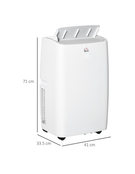 HOMCOM 12,000 BTU Portable Air Conditioner Dehumidifier Cooling Fan for Room up to 25m², with Remote, LED Display, 24H Timer, Wi - pic 62447 | FastDaddyshop