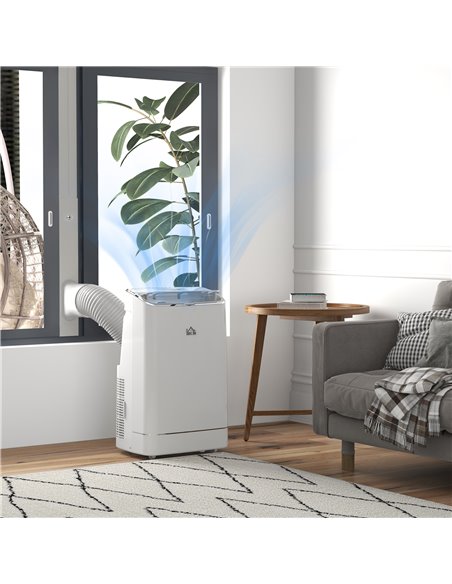 HOMCOM 14,000 BTU Mobile Air Conditioner, 35m², Smart Home WiFi, with Dehumidifier, Fan, 24H Timer, Window Kit, White 823-049V70 - pic 62455 | FastDaddyshop