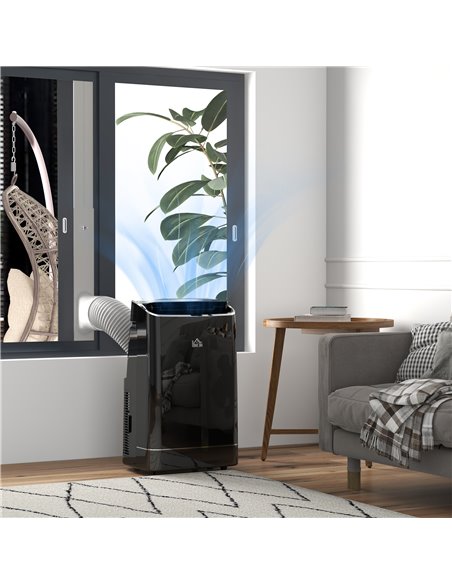 HOMCOM 14,000 BTU Mobile Air Conditioner, 35m², Smart Home WiFi, with Dehumidifier, Fan, 24H Timer, Window Kit, Black 823-049V70 - pic 62473 | FastDaddyshop