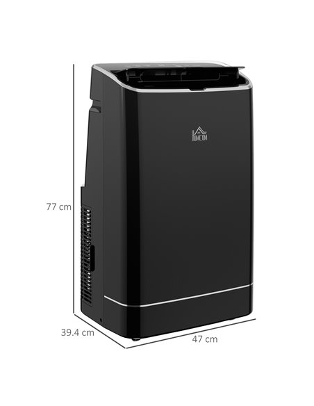 HOMCOM 14,000 BTU Mobile Air Conditioner, 35m², Smart Home WiFi, with Dehumidifier, Fan, 24H Timer, Window Kit, Black 823-049V70 - pic 62474 | FastDaddyshop