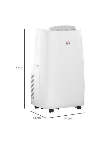 HOMCOM 14,000 BTU Mobile Air Conditioner for Room up to 40m², with Dehumidifier, 24H Timer, Wheels, Window Mount Kit 823-053V70W - pic 62483 | FastDaddyshop