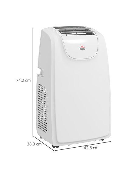 HOMCOM 12,000 BTU Mobile Air Conditioner for Room up to 28m², with Dehumidifier, Quiet Mode, 24H Timer, Wheels, Child Lock 823-0 - pic 62501 | FastDaddyshop