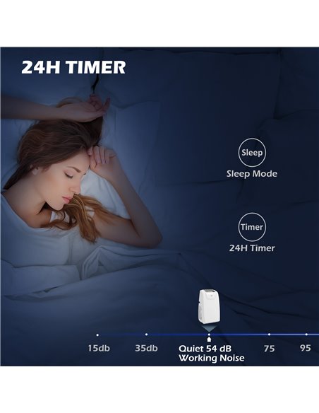 HOMCOM 12,000 BTU Mobile Air Conditioner for Room up to 28m², with Dehumidifier, Quiet Mode, 24H Timer, Wheels, Child Lock 823-0 - pic 62503 | FastDaddyshop