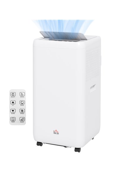 HOMCOM 12,000 BTU Mobile Air Conditioner, 28m², White 823-056V70WT - pic 62553 | FastDaddyshop