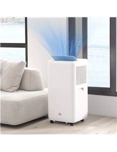 HOMCOM 12,000 BTU Mobile Air Conditioner, 28m², White 823-056V70WT 2
