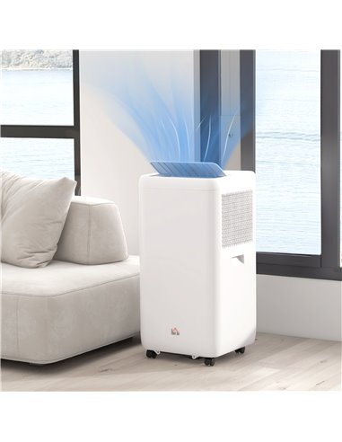 HOMCOM 12,000 BTU Mobile Air Conditioner for Room up to 28m², with Dehumidifier, Auto & Sleep Mode, 24H Timer, Wheels 823-056V70