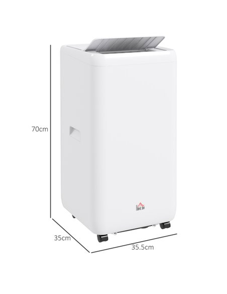 HOMCOM 12,000 BTU Mobile Air Conditioner for Room up to 28m², with Dehumidifier, Auto & Sleep Mode, 24H Timer, Wheels 823-056V70 - pic 62555 | FastDaddyshop