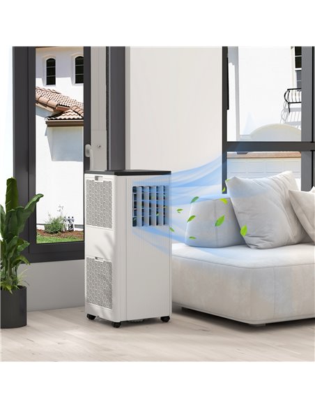 HOMCOM 7,000 BTU Mobile Air Conditioner, 15m², Smart Home WiFi, with Dehumidifier, Fan, 24H Timer, Window Kit, White 823-060V70W - pic 62572 | FastDaddyshop