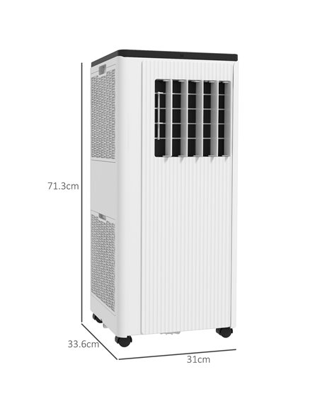 HOMCOM 7,000 BTU Mobile Air Conditioner, 15m², Smart Home WiFi, with Dehumidifier, Fan, 24H Timer, Window Kit, White 823-060V70W - pic 62573 | FastDaddyshop