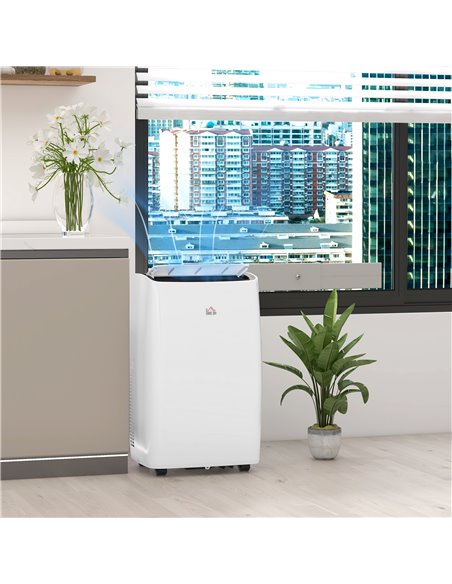 HOMCOM 14,000 BTU Mobile Air Conditioner for Room up to 40m², with Dehumidifier, Sleep Mode, 24H Timer On/off, Wheels 823-059V70 - pic 62581 | FastDaddyshop