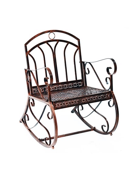 Outsunny Metal Single Chair 1 Seater Garden Outdoor Rocking Chair Vintage Style Bronze 84B-080 - pic 62616 | FastDaddyshop