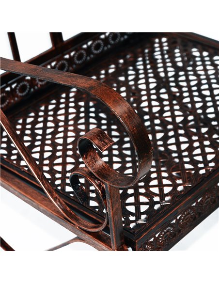 Outsunny Metal Single Chair 1 Seater Garden Outdoor Rocking Chair Vintage Style Bronze 84B-080 - pic 62622 | FastDaddyshop
