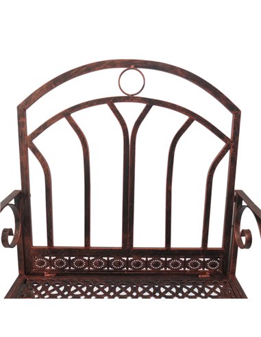 Outsunny Metal Single Chair 1 Seater Garden Outdoor Rocking Chair Vintage Style Bronze 84B-080