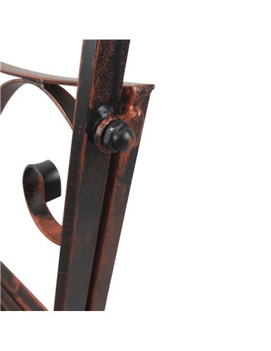 Outsunny 2 Seater Metal Garden Park Bench Outdoor Rocking Chair Swing Bench Loving Seat Bronze 84B-081