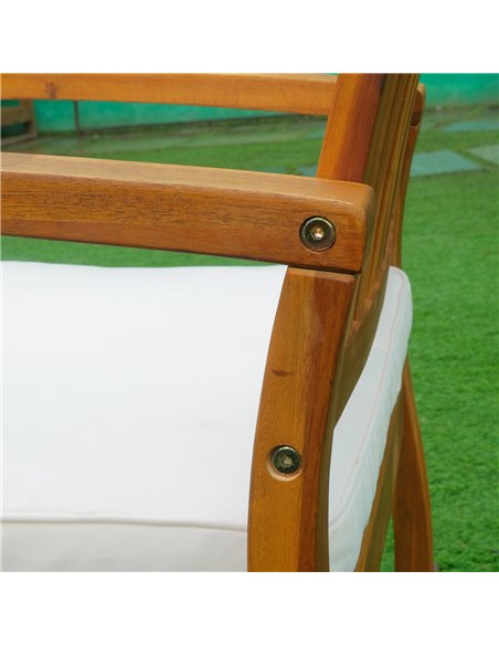 Outsunny Rocking Chair, Acacia Wood, Indoor/Outdoor Use with Cushion, Traditional Design 84A-047 - pic 62647 | FastDaddyshop