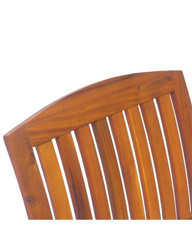 Outsunny Rocking Chair, Acacia Wood, Indoor/Outdoor Use with Cushion, Traditional Design 84A-047