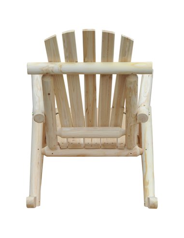 Outsunny Adirondack Chair Cedar Wood Ergonomic Rocking Chair Porch Rocker Garden Traditional - Burlywood 84A-046