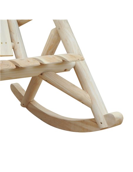 Outsunny Adirondack Chair Cedar Wood Ergonomic Rocking Chair Porch Rocker Garden Traditional - Burlywood 84A-046 - pic 62660 | FastDaddyshop