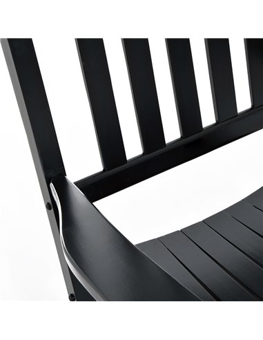 Outsunny Wooden Rocking Chair, Patio Rocker Armchair for Balcony, Deck, Outdoor Porch Garden Seat, Black 84A-041BK