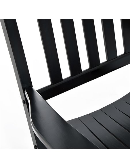 Outsunny Wooden Rocking Chair, Patio Rocker Armchair for Balcony, Deck, Outdoor Porch Garden Seat, Black 84A-041BK - pic 62667 | FastDaddyshop