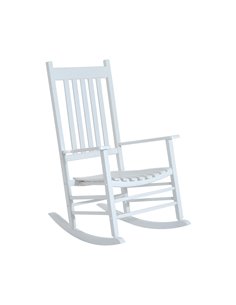 Outsunny Outdoor Garden Porch Rocking Chair, White 84A-041WT