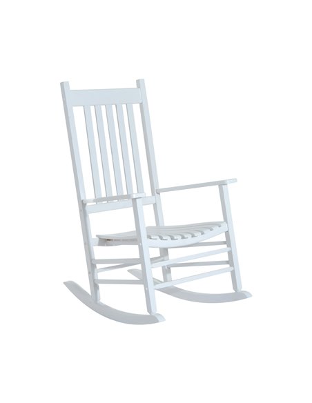 Outsunny Outdoor Garden Porch Rocking Chair, White 84A-041WT - pic 62670 | FastDaddyshop
