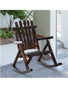 Outsunny Outdoor Adirondack Rocking Chair, Carbonized Colour 84A-065 2