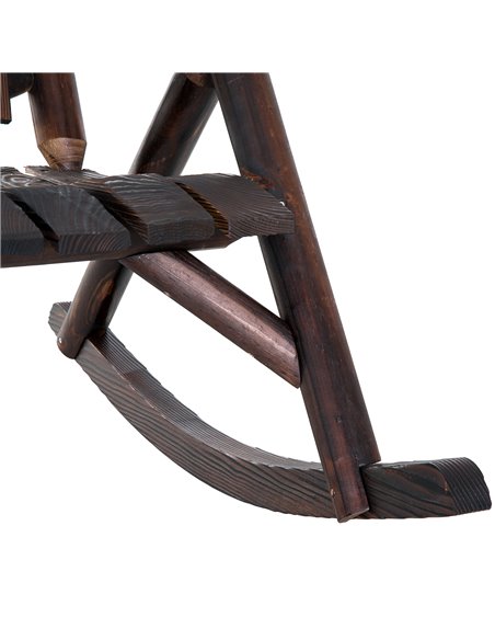 Outsunny Outdoor Rocking Chair Fir Wood Rustic Patio Adirondack Rocking Chair Traditional Rustic Style & Pure Comfort 84A-065 - pic 62723 | FastDaddyshop