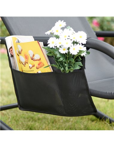 Outsunny Breathable Mesh Rocking Chair Patio Rocker Lounge for Indoor & Outdoor Recliner Seat w/ Removable Headrest for Garden a