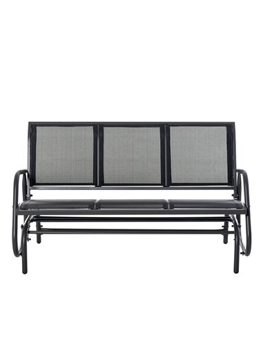 Outsunny 3-Seat Glider Rocking Chair for 3 People Garden Bench Patio Furniture Metal Frame 84B-531