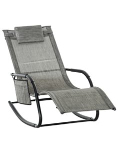 Outsunny Breathable Mesh Rocking Chair, Dark Grey 84A-160V70GY