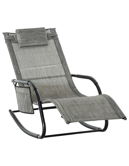 Outsunny Breathable Mesh Rocking Chair, Dark Grey 84A-160V70GY - pic 62796 | FastDaddyshop