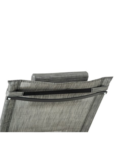 Outsunny Breathable Mesh Rocking Chair Patio Rocker Lounge for Indoor & Outdoor Recliner Seat w/ Removable Headrest for Garden a - pic 62803 | FastDaddyshop