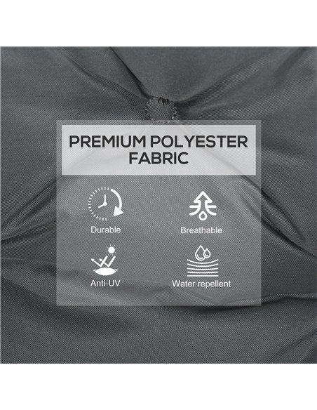 Outsunny Set of 2 Outdoor Seat Cushions 50W x 98L x 8Dcm Comfortable Seat Pad with Backrest for Sunbeds, Rocking Chairs, Lounger - pic 62826 | FastDaddyshop