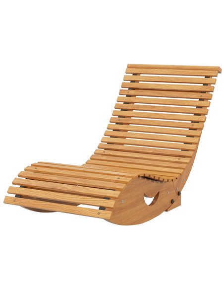 Outsunny Wooden Rocking Chair with Slatted Seat, Teak 84G-210V01TK - pic 62832 | FastDaddyshop