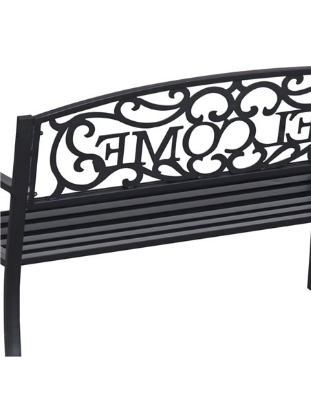 Outsunny 2 Seater Metal Garden Bench Patio Outdoor Park Porch Chair 840-037 - pic 62857 | FastDaddyshop