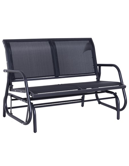 Outsunny 2-Person Outdoor Swing Gliding Bench, Black 01-0893 - pic 62859 | FastDaddyshop