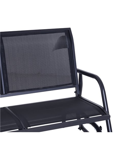 Outsunny 2-Person Outdoor Glider Bench Patio Double Swing Gliding Chair Loveseat w/Power Coated Steel Frame for Backyard Garden  - pic 62865 | FastDaddyshop