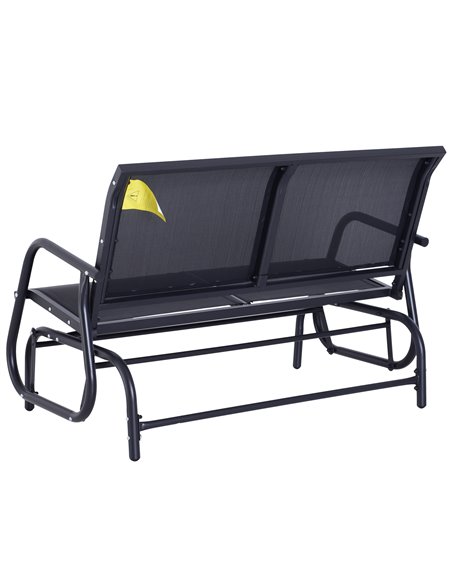 Outsunny 2-Person Outdoor Glider Bench Patio Double Swing Gliding Chair Loveseat w/Power Coated Steel Frame for Backyard Garden  - pic 62866 | FastDaddyshop