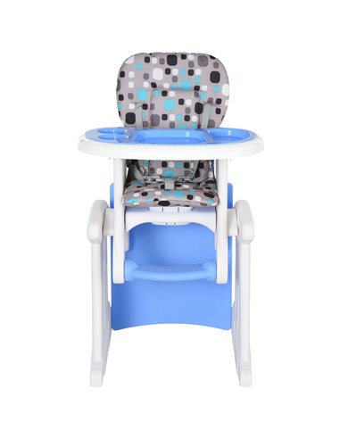 HOMCOM HDPE 3-in-1 Baby Booster High Chair Blue