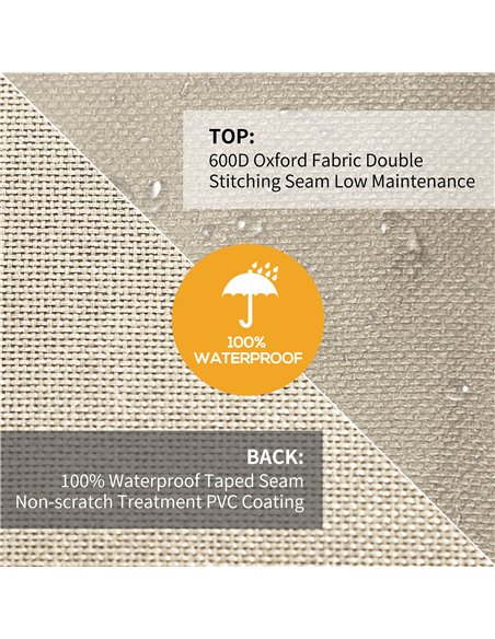 Outsunny Outdoor Furniture Cover for 3 Seat Rattan Chair, Waterproof 600D Oxford Cloth, 152 x 87 x 58-79 cm 84B-057 - pic 62961 | FastDaddyshop