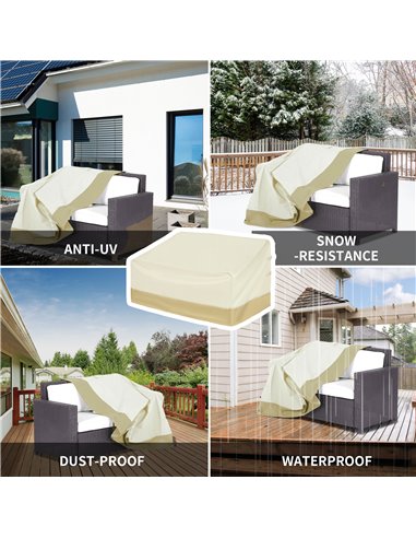Outsunny Outdoor Furniture Cover for 3 Seat Rattan Chair, Waterproof 600D Oxford Cloth, 152 x 87 x 58-79 cm 84B-057