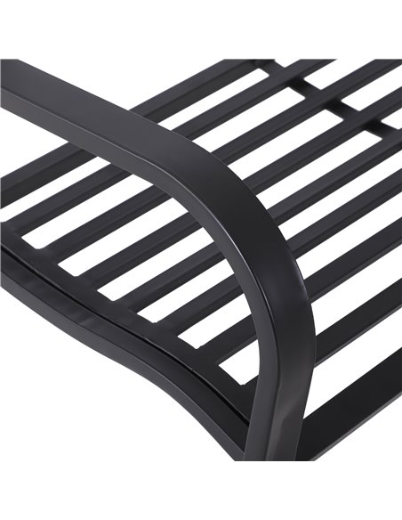 Outsunny 2 Seater Outdoor Patio Metal Garden Bench Yard Furniture Porch  Park Chair Loveseat Black 129L x 91H x 50W cm 84B-284 - pic 62991 | FastDaddyshop
