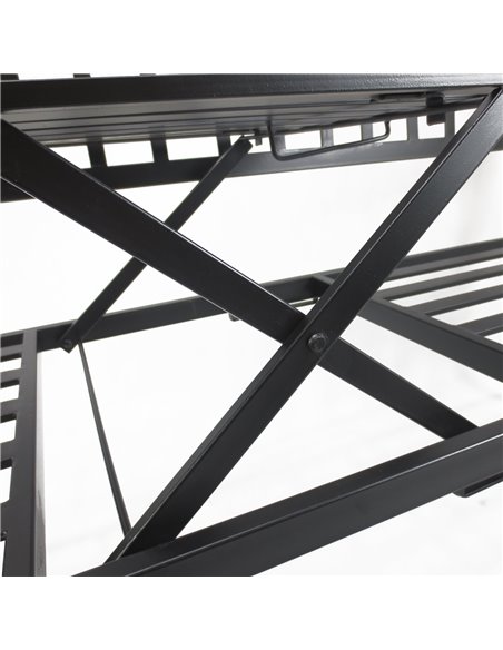 Outsunny Outdoor Metal Frame Bench Patio Park Garden Seating Chair with Foldable Middle Table 84B-241 - pic 63019 | FastDaddyshop