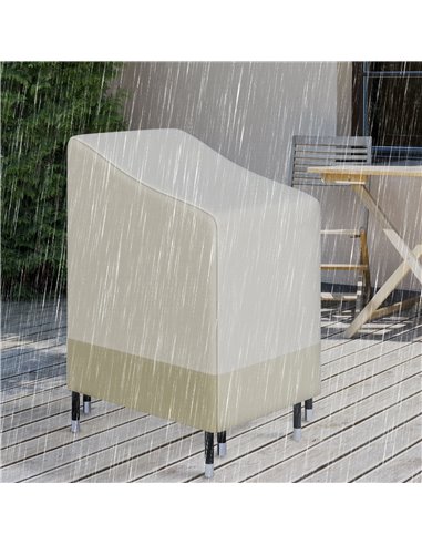Outsunny Waterproof Furniture Cover, 600D Oxford Cloth for Wicker Chairs, Patio Rattan Seat Outdoor Protector, L70*W90*H115cm 84